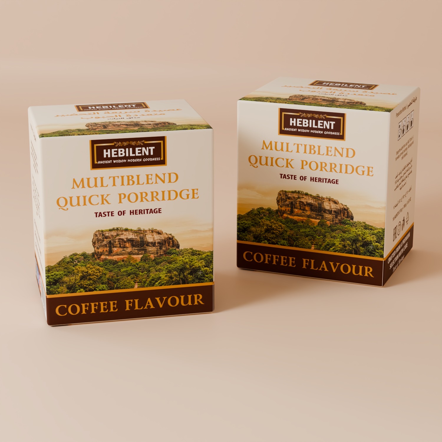 Original HEBILENT Multiblend Quick Porridge Coffee Flavour cartons